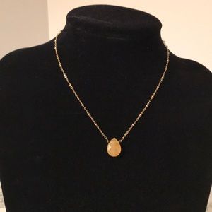 Necklace, Lemon Quartz, Gold.